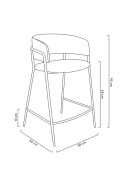 Krzesło barowe DELTA 65 beżowe - King Home